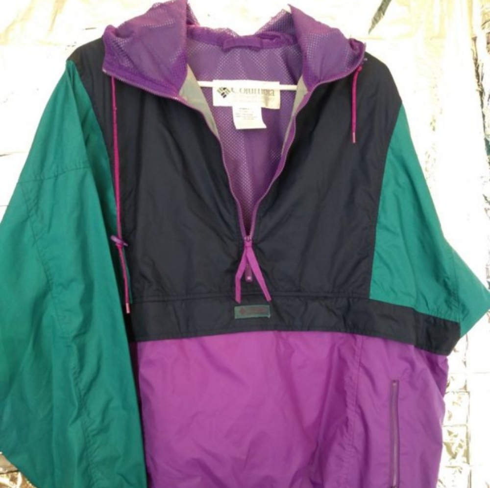 Vintage columbia windbreaker pullover jacket